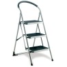 RS PRO 3 Tread Folding Steel Steps 0.71m Platform Height Silver Grey 877-6819