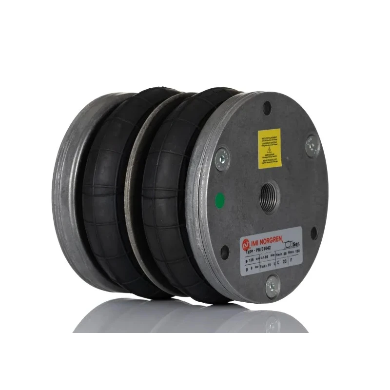 Norgren Compact Air Bellows , 2 Convolution, 114.3mm Nominal Diameter, 85mm Stroke Length, G 3/8 Port Size, 8 bar PM/31042