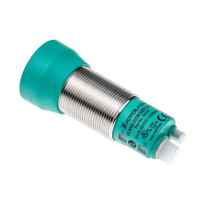 Pepperl + Fuchs Barrel Ultrasonic Proximity Sensor M12 4000 mm 200mA IO-Link 3V 30 V dc UC4000-30GM-IUEP-IO-V15