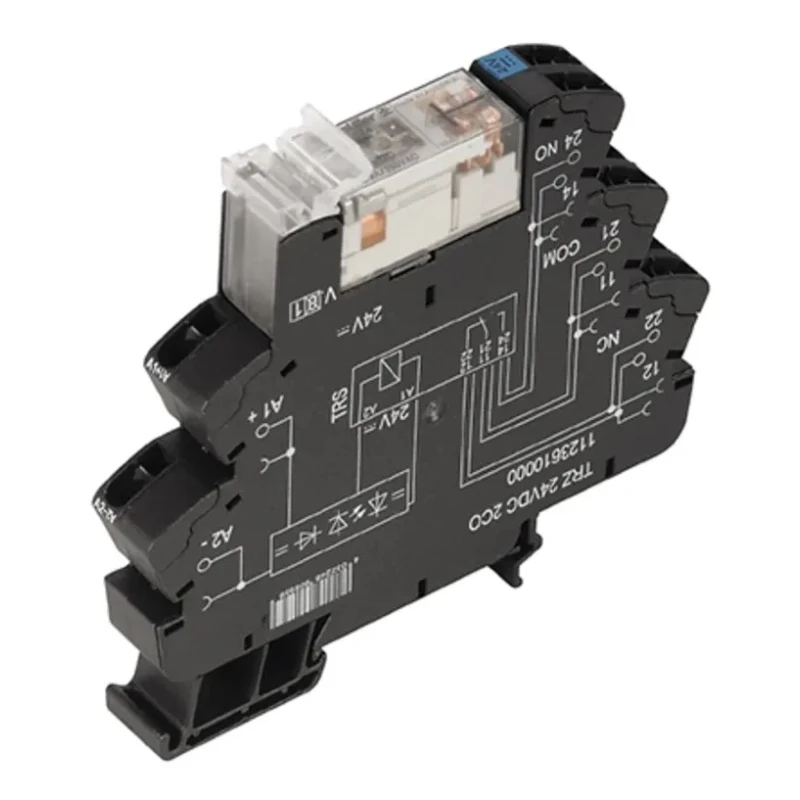 Weidmüller TRZ Series Interface Relay DIN Rail Mount 230V Coil, DPDT Contact Configuration, 4mA Coil Current 1123670000