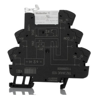 Weidmüller TRZ Series Interface Relay DIN Rail Mount 24V Coil SPDT 6A Switching Current 1122890000