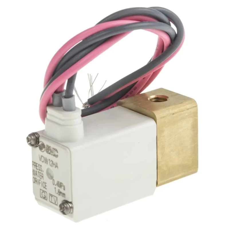 SMC Pneumatic Solenoid Valve 2/2 Solenoid Spring Rc VDW Series 24V DC 2 Port Resin Body VDW12HA