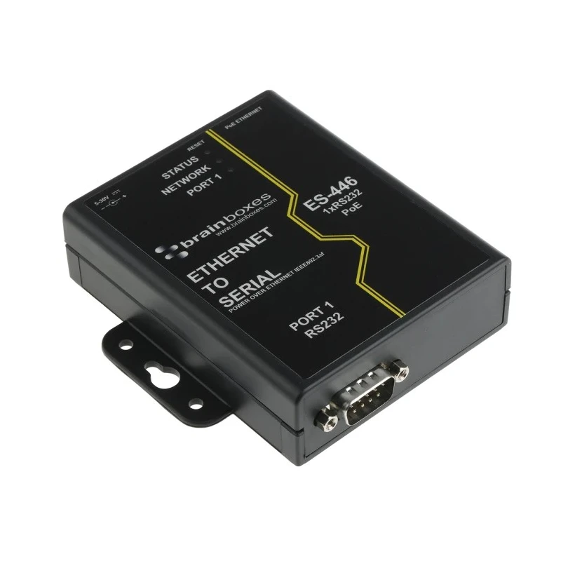 Brainboxes Device Server Serial Device Server 1 Port, 1 Mbps Baud Rate, 5-30 V dc, DB9 Connector ES-446