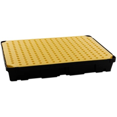 RS PRO Spill Control Spill Tray with Grate Polyethylene 100 L Containment Storage for Industrial Storage 893-0388
