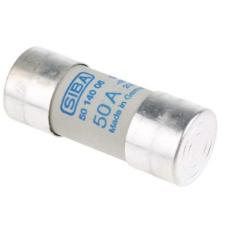 SIBA 50A Ceramic Cartridge Fuse, 700V, 22 x 58 mm, Ceramic Body, Ultra Rapid (URZ) Fuse 50-140-06/50A