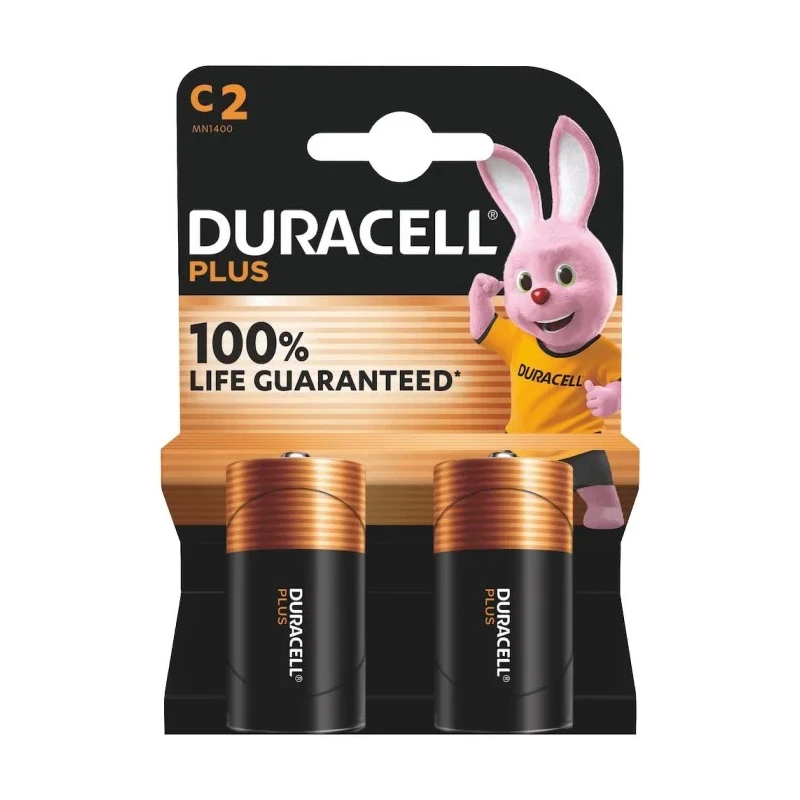 Duracell Plus Power 1.5 V Alkaline C Battery 50mm Height 26.20mm Diameter 71g Weight 5000394141827