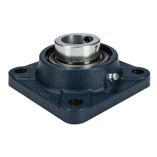 SKF Flanged Bearing Unit, 4-Hole Flange Type, 30 mm Inside Diameter, Steel and Cast Iron Housing, Cylindrical Bore FY 30 FM