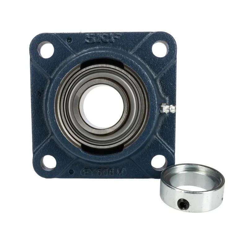 SKF Flanged Bearing Unit, 4-Hole Flange Type, 30 mm Inside Diameter, Steel and Cast Iron Housing, Cylindrical Bore FY 30 FM