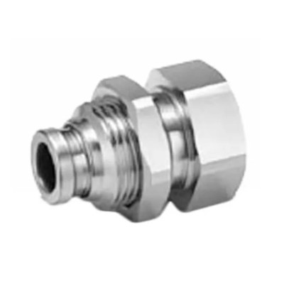 SMC Stainless Steel Pneumatic Fitting Female Threaded-to-Tube Push-in 6mm R 1/4 in, Maximum 150°C, 1 MPa KQG2