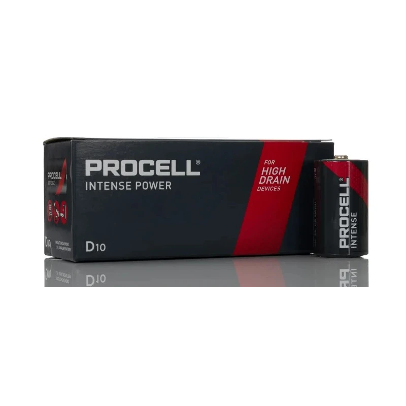 Duracell Procell Intense 1.5 V Alkaline D Battery 1.56Ah Capacity 61.5mm Height 34.20mm Diameter 140g Weight 5000394137011