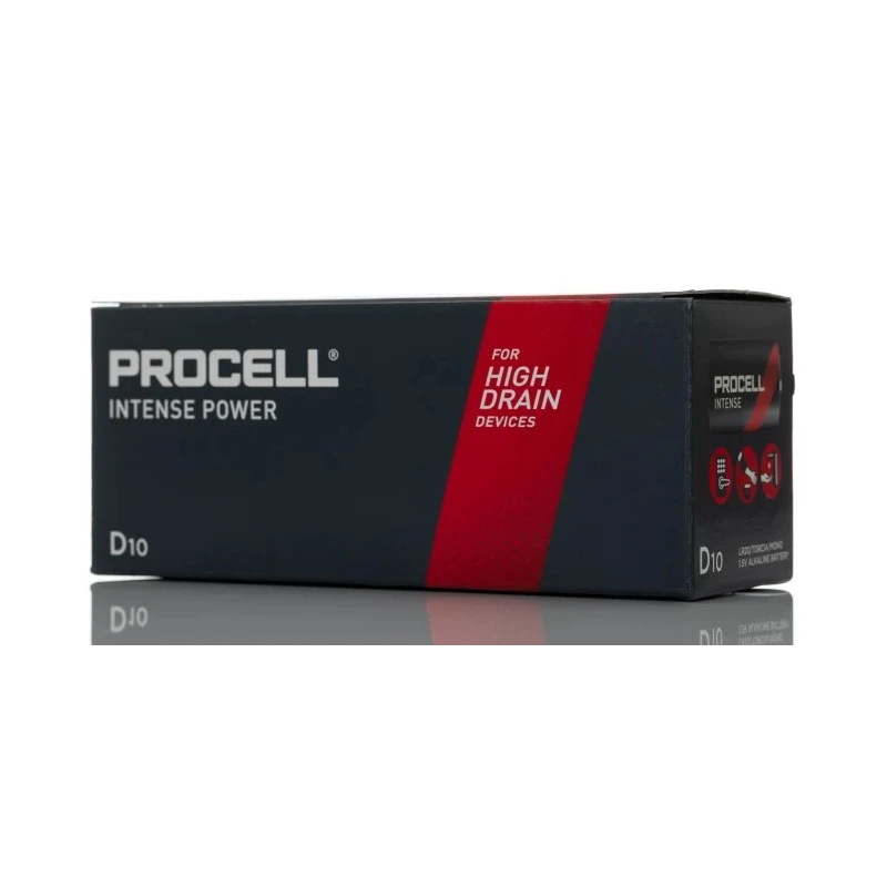 Duracell Procell Intense 1.5 V Alkaline D Battery 1.56Ah Capacity 61.5mm Height 34.20mm Diameter 140g Weight 5000394137011