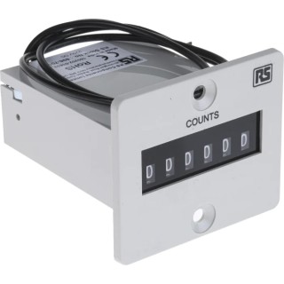 RS PRO 6 Digit Electromechanical Impulse Counter Manual Reset 4mm Digit Height 896-7018