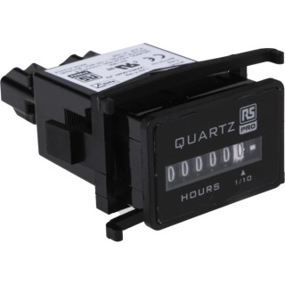 RS PRO 6 Digit Analogue Hour Meter Panel Mount 90 to 264V AC ±0.02% Accuracy 896-6905