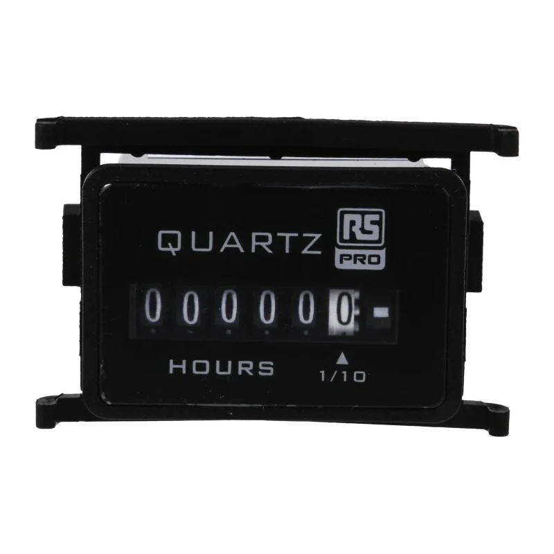 RS PRO 6 Digit Analogue Hour Meter Panel Mount 90 to 264V AC ±0.02% Accuracy 896-6905