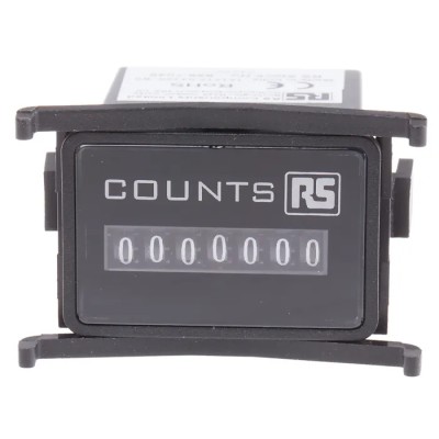 RS PRO Electromechanical 7-Digit Panel Mount Impulse Counter 3.6mm Digit Height Model 896-7046