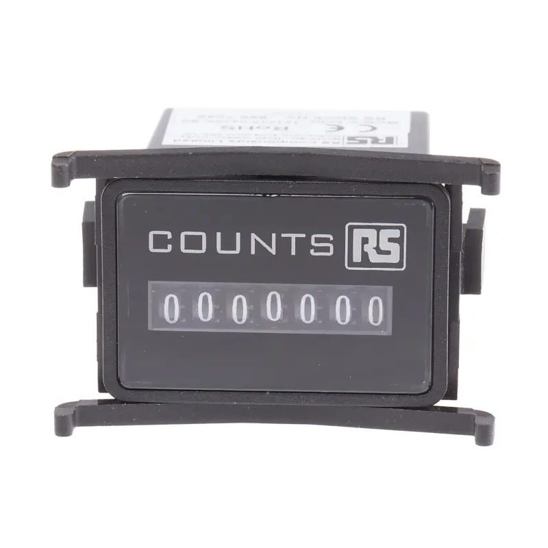 RS PRO Electromechanical 7-Digit Panel Mount Impulse Counter 3.6mm Digit Height Model 896-7046