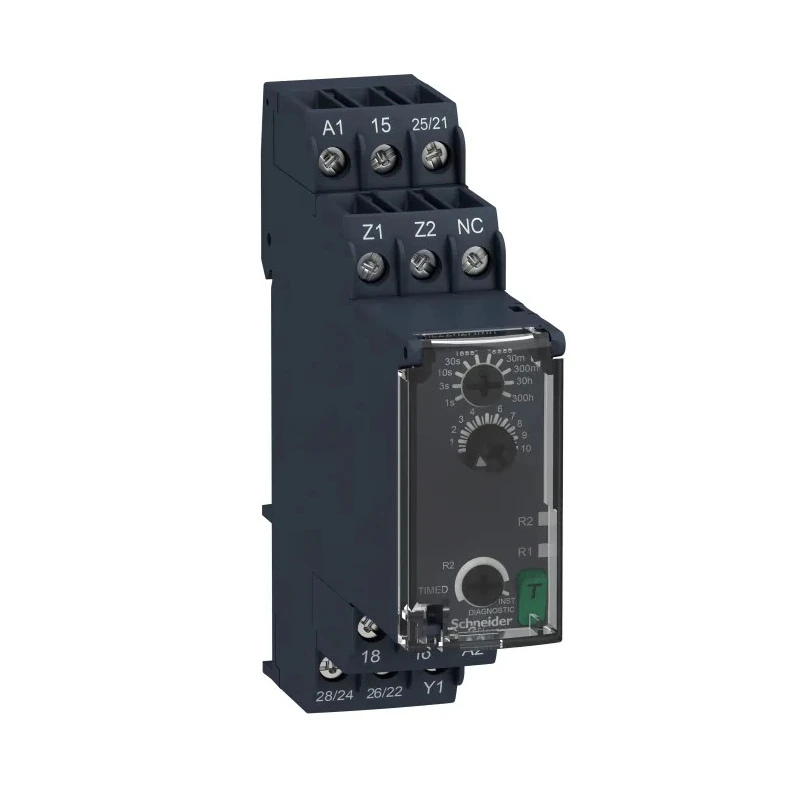 Schneider Electric Harmony Time Series DIN Rail Timer Relay, 2-Contact, 240 V dc, 24 V ac, 240 V ac, 0.05 to 1 s RE22R2HMR