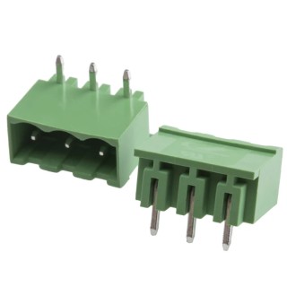 RS PRO Right Angle Through Hole Pluggable Terminal Block, 3 Contacts, 5.08 mm Pitch, 1 Row, Shrouded 897-1266