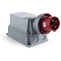 RS PRO IP67 Red Wall Mount Straight Industrial Power Connector, 125A, 380V, 415V IP67