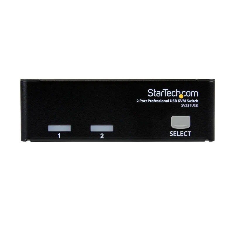 StarTech.com 2 Port 1 Displays USB VGA KVM Switch 1920 x 1440 Pixel Maximum Resolution SV231USBGB