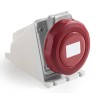 RS PRO Industrial Power Connector 16A 415V IP67 Red Wall Mount 3P+T IP67