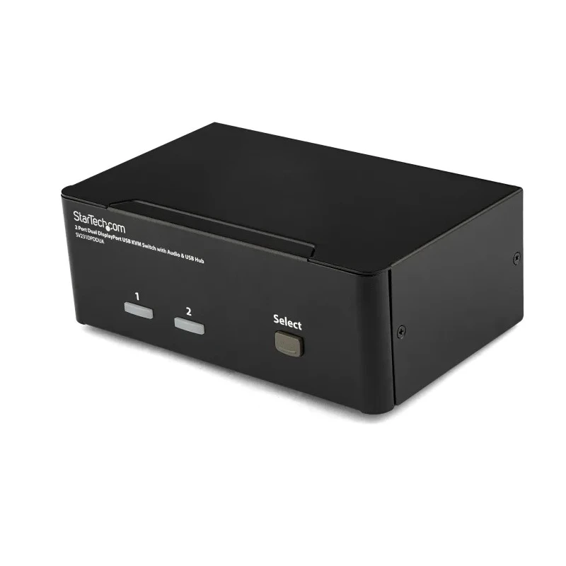 StarTech.com 2 Port 2 Displays USB DisplayPort KVM Switch 3.5 mm Stereo Audio 2560 x 1600 Pixel Maximum SV231DPDDUA