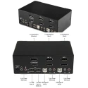 StarTech.com 2 Port 2 Displays USB DisplayPort KVM Switch 3.5 mm Stereo Audio 2560 x 1600 Pixel Maximum SV231DPDDUA