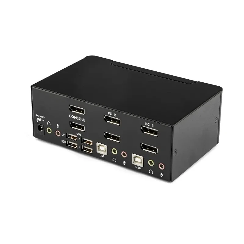 StarTech.com 2 Port 2 Displays USB DisplayPort KVM Switch 3.5 mm Stereo Audio 2560 x 1600 Pixel Maximum SV231DPDDUA