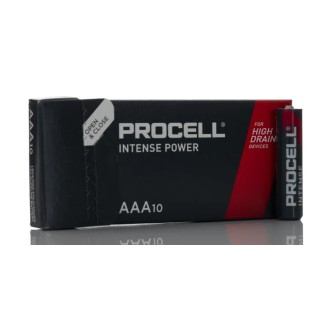 Duracell Procell Intense Alkaline AAA Battery 1.5V 1.461Ah Flat Termination 44.5mm Height 10.50mm Diameter 5000394136939