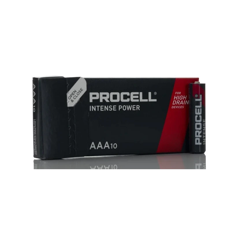Duracell Procell Intense Alkaline AAA Battery 1.5V 1.461Ah Flat Termination 44.5mm Height 10.50mm Diameter 5000394136939