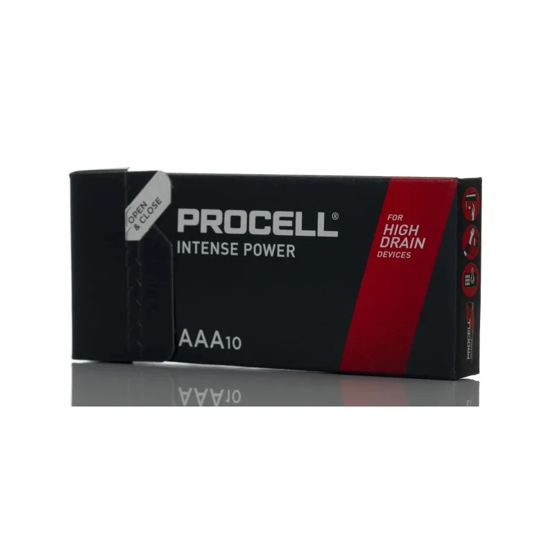 Duracell Procell Intense Alkaline AAA Battery 1.5V 1.461Ah Flat Termination 44.5mm Height 10.50mm Diameter 5000394136939