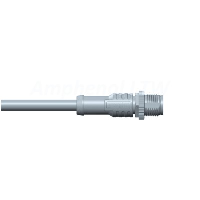 Amphenol Industrial Sensor Actuator Cable Male 17 Way M12 to Unterminated Polyurethane Jacket 1 m M12A-17BMMM-SL8B01