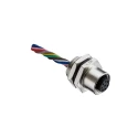 Amphenol Industrial Female 17 Way M12 Sensor Actuator Cable Polyurethane Jacket 200 mm M12A-17PFFC-SH8B20