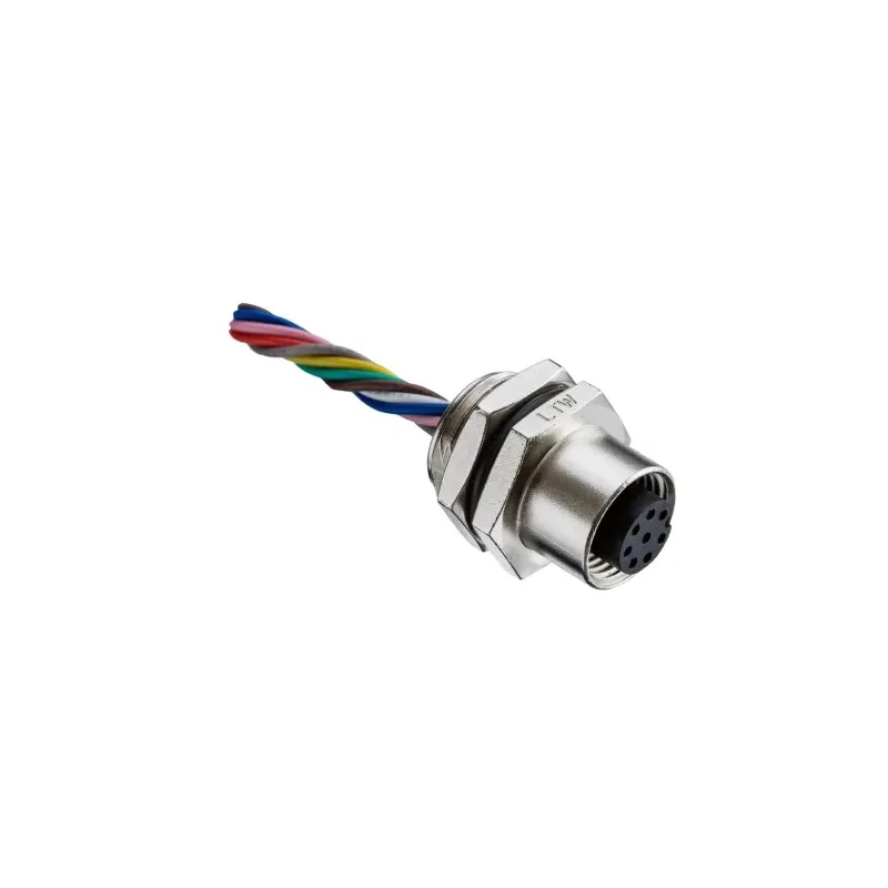 Amphenol Industrial Female 17 Way M12 Sensor Actuator Cable Polyurethane Jacket 200 mm M12A-17PFFC-SH8B20