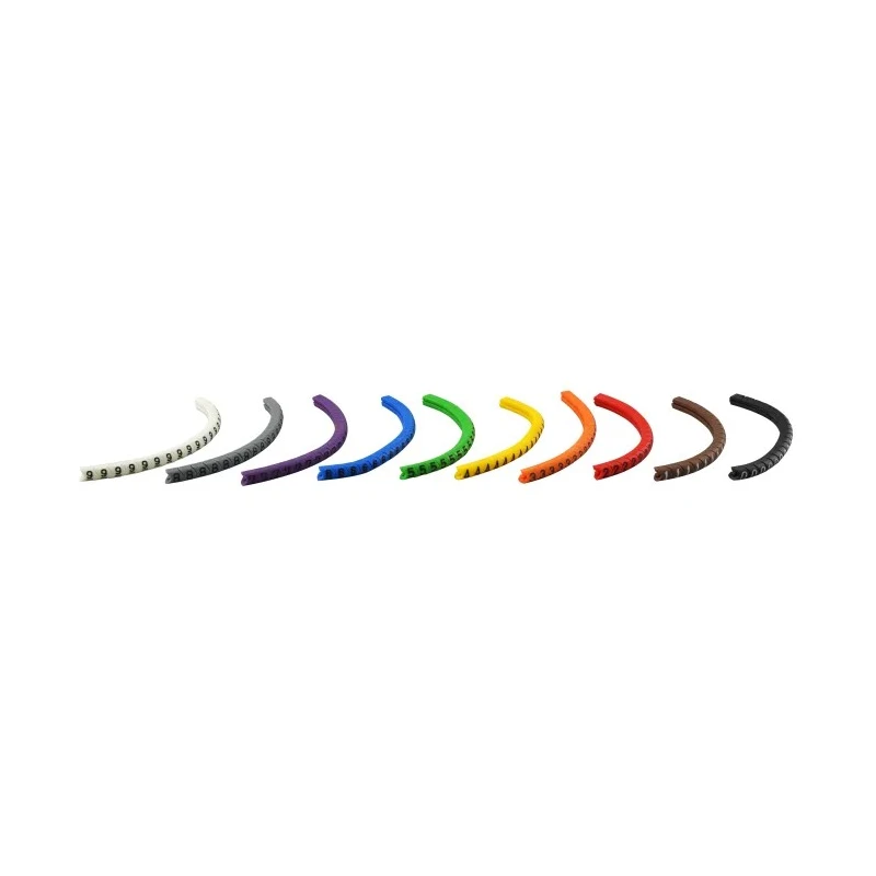 RS PRO EC Slide-On Cable Marker, Orange, Pre-printed "3", 3 mm Cable, 1.3 mm Cable 215-3023
