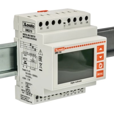 Lovato Electric 3 Phase Electronic LCD Digital Panel Multifunction Meter 830V AC DMG210