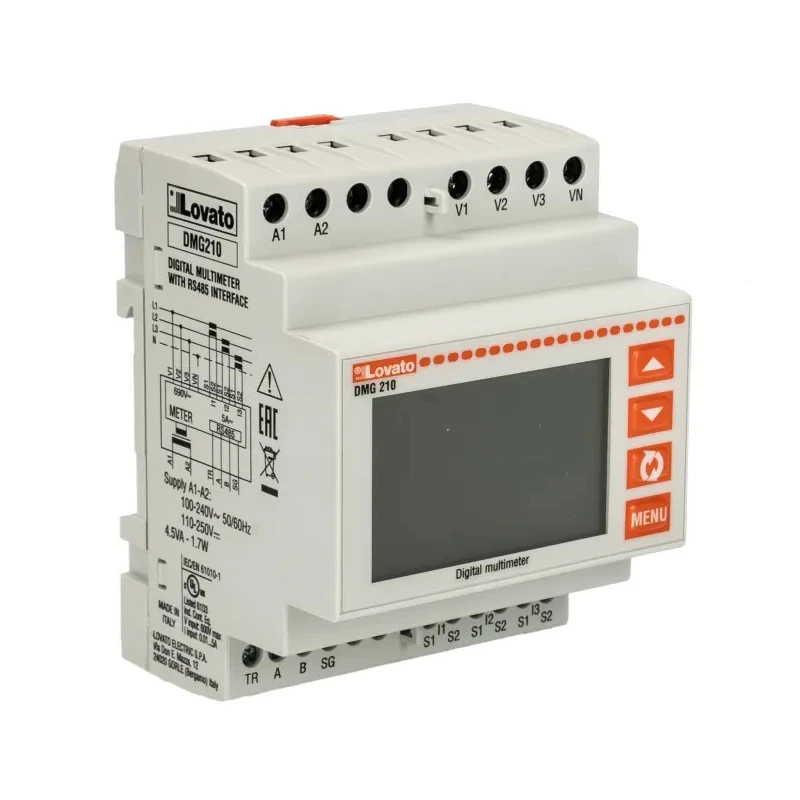 Lovato Electric 3 Phase Electronic LCD Digital Panel Multifunction Meter 830V AC DMG210