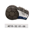 Brady Label Printer Tape Black on Black with White Print, 12.7 mm Width, 3 m Length M21-500-414