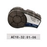 Brady Label Printer Tape Black on Black with White Print, 12.7 mm Width, 3 m Length M21-500-414