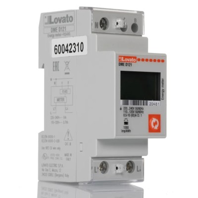 Lovato Electric 1 Phase Electronic LCD Energy Meter 184-264 V AC Measurement DMED121