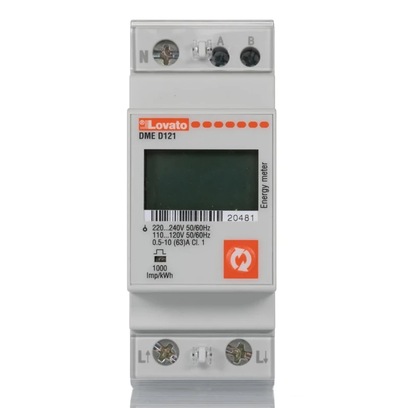 Lovato Electric 1 Phase Electronic LCD Energy Meter 184-264 V AC Measurement DMED121