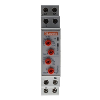 Lovato Electric TM PL Series DIN Rail Timer Relay, 2-Contact, 12 to 240 V DC, 12 V AC, 240 V AC, Time Range 0.1 s to TMPL