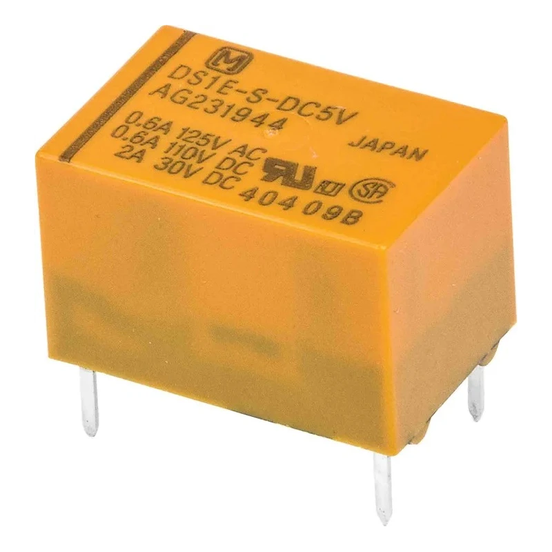 Panasonic PCB Signal Relay 5V DC Coil 3A SPST, Gold Plated Contacts DS1E-S-DC5V