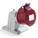 RS PRO Industrial Power Connector Panel Mount, 2 Pole, Rated at 16A 415V, IP44 Red IP44