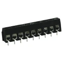 RS PRO PCB Terminal Block 9-Contact, 5 mm Pitch, 1 Row, 16A, Screw Connection, Polyamide Housing 897-0752