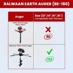 Balwaan Earth Auger BE-180 173cc (Without Bit)