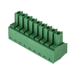 RS PRO 9-Contact Pluggable Terminal Block, 3.81 mm Pitch, 1 Row, 8A Current, 125V Voltage 897-1102