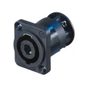 Neutrik Loudspeaker Connector, 4 Way Male Panel Mount Black 30A Screw Termination RSNL4MP-ST