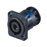 Neutrik Loudspeaker Connector, 4 Way Male Panel Mount Black 30A Screw Termination RSNL4MP-ST