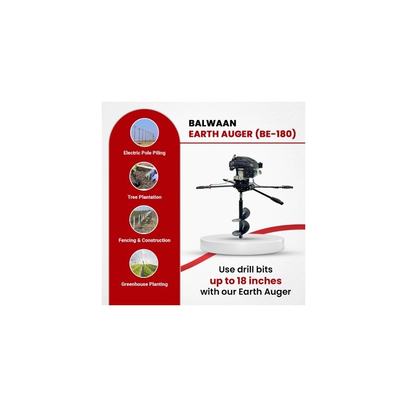 Balwaan Earth Auger BE-180 173cc (Without Bit)